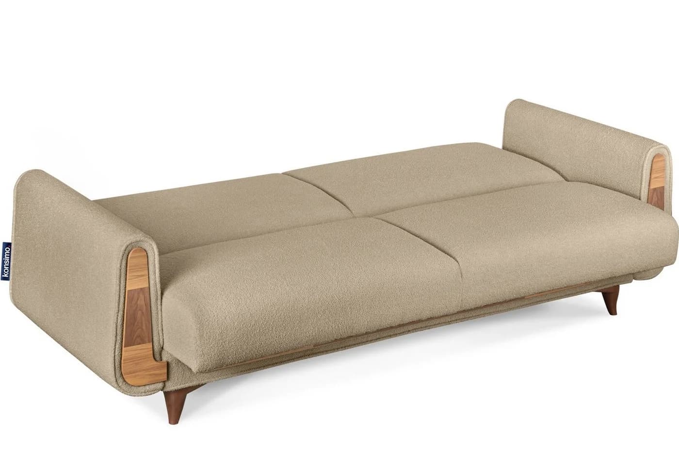 KONSIMO 3-Sitzer Sofa GUSTAVO Beige/Braun mit Schlaffunktion & Bettkasten - Bild 5