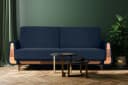 KONSIMO GUSTAVO 3-Sitzer Sofa mit Schlaffunktion und Bettkasten Marineblau Bild 1
