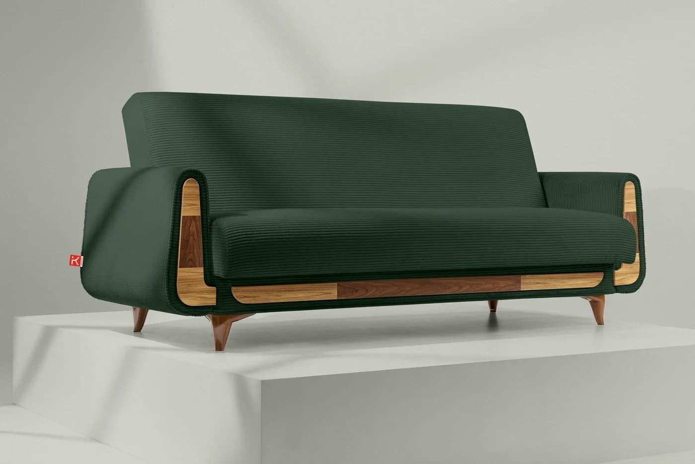 KONSIMO 3-Sitzer GUSTAVO II Sofa mit Schlaffunktion Grün - Bild 2