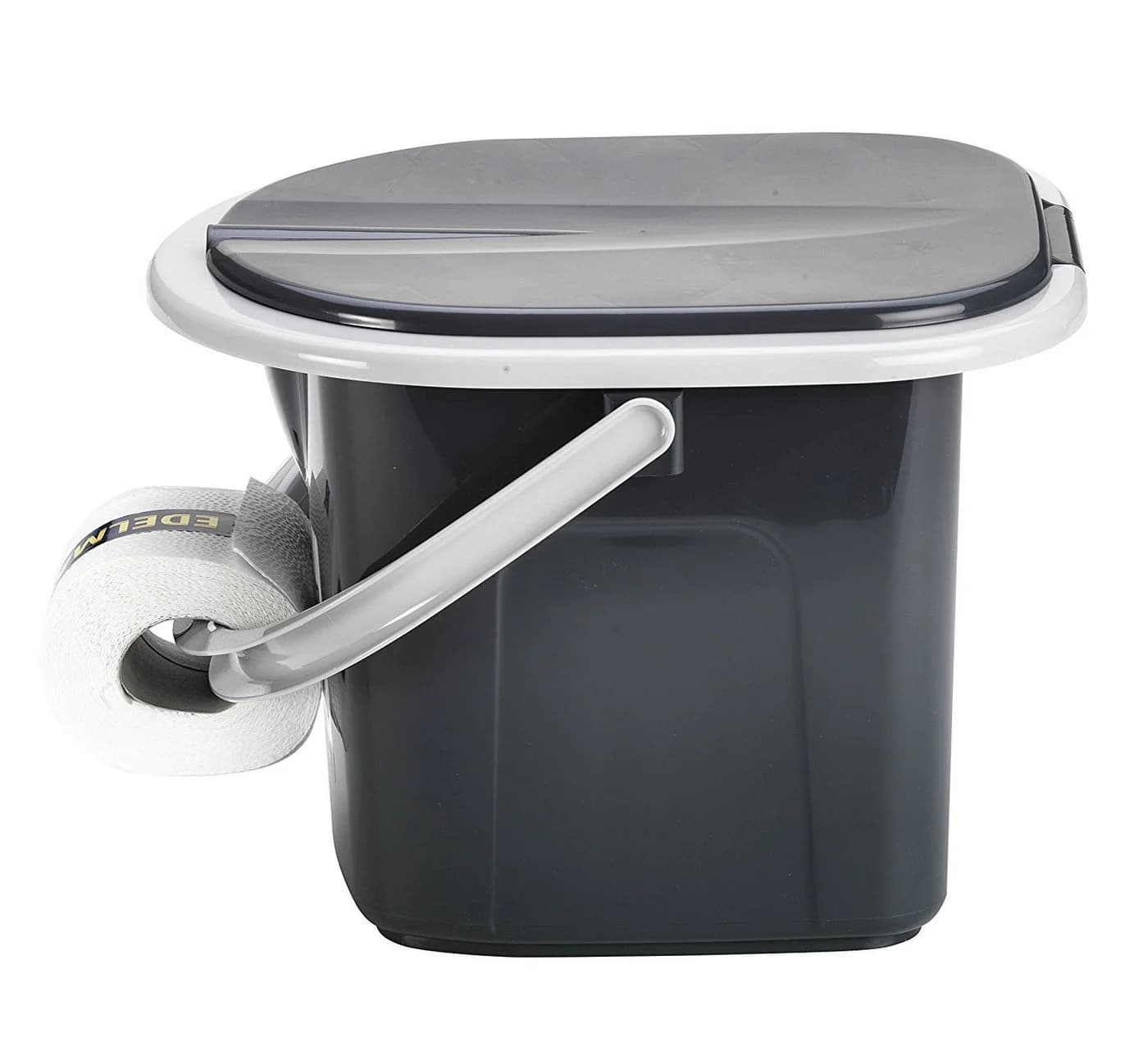 BranQ Campingtoilette 1305 Toiletteneimer Schwarz 15,5L