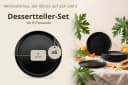 KONSIMO Teller-Set VICTO Schwarz 6-tlg. Steingut Bild 5
