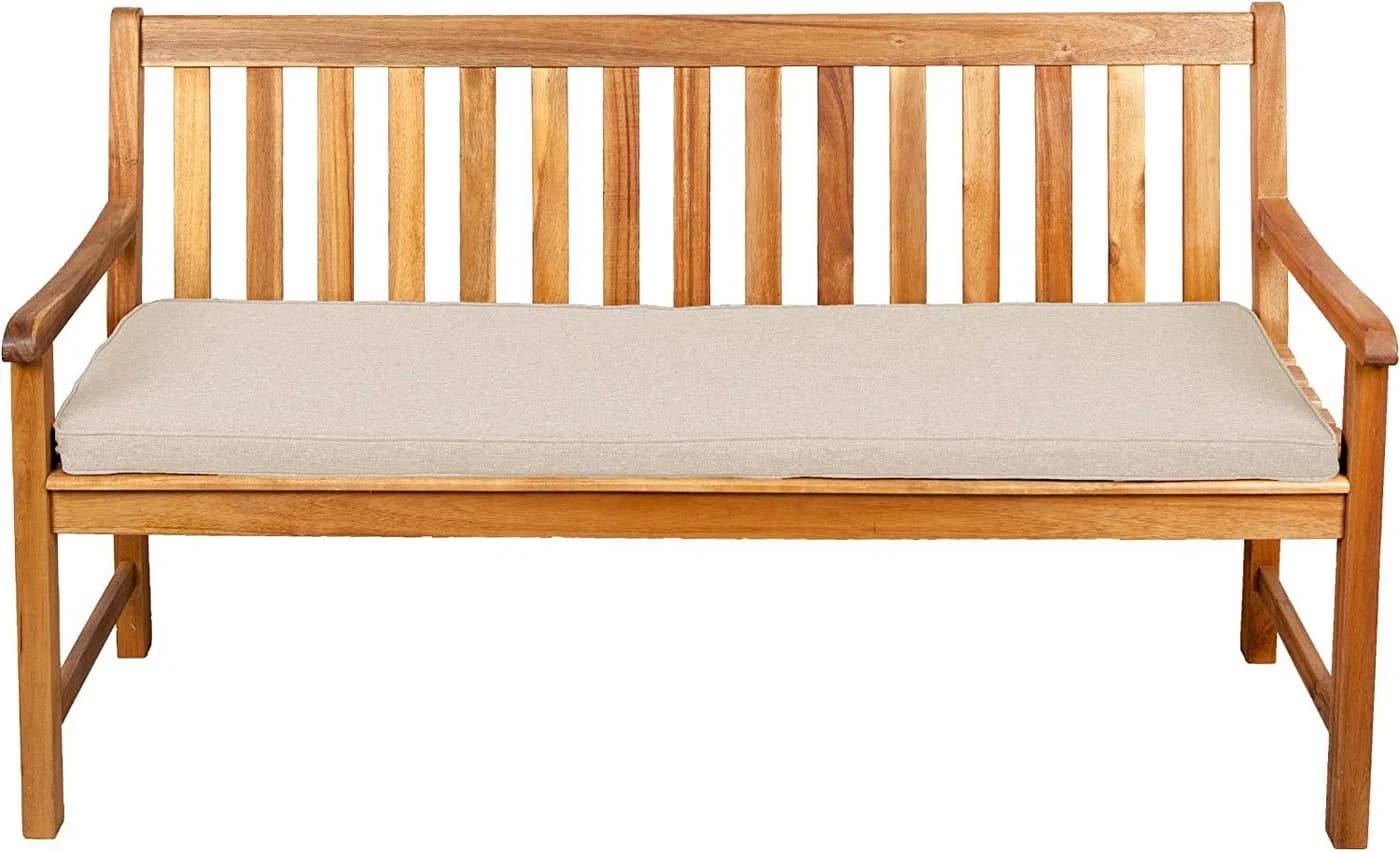 FAVRE Bankauflage Sitzkissen Creme 5cm Schaumstoff Polyester