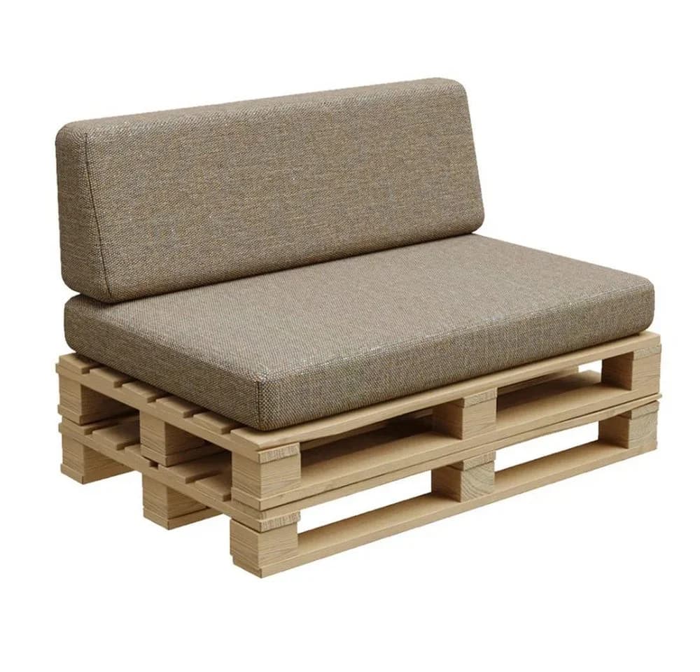 FAVRE Palettenkissen Grau Polyester Outdoor Sitzkissen - Bild 4