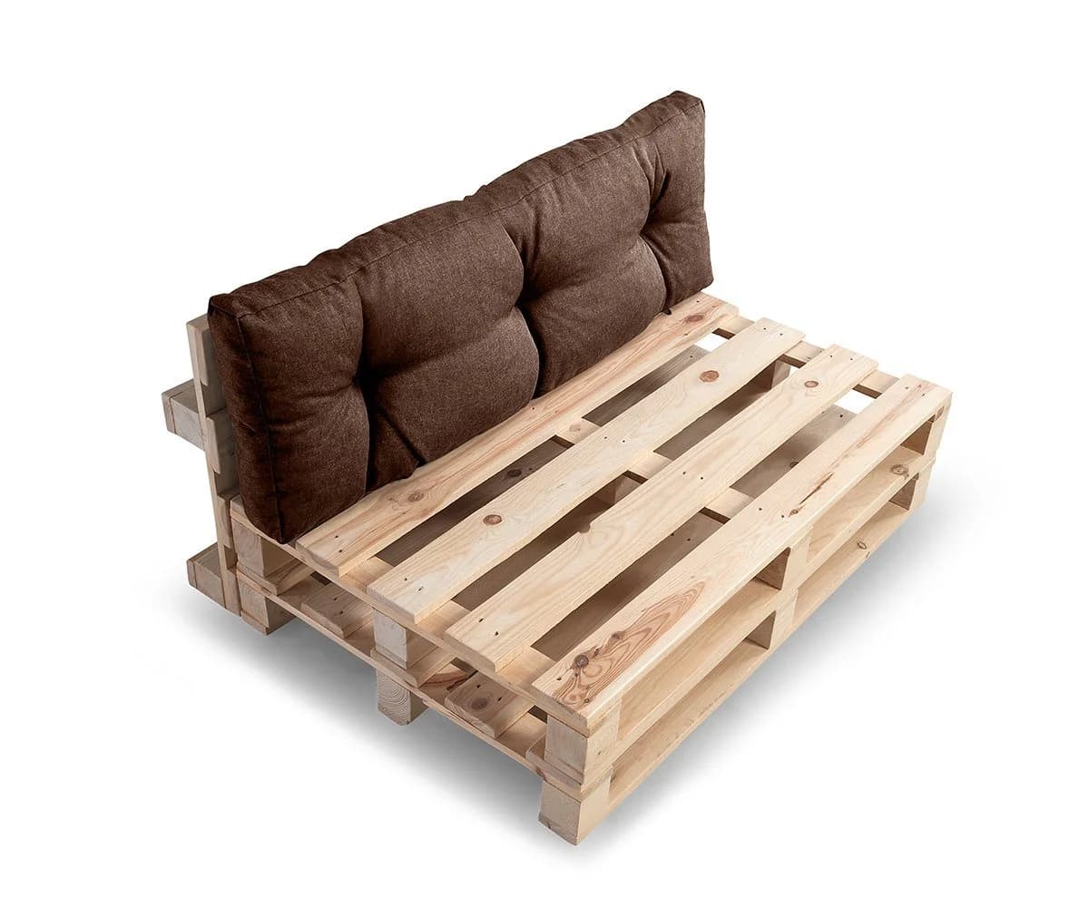 FAVRE Palettenkissen Rückenlehne Braun Polyester - Bild 2