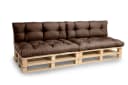 FAVRE Palettenkissen Rückenlehne Braun Polyester Bild 3