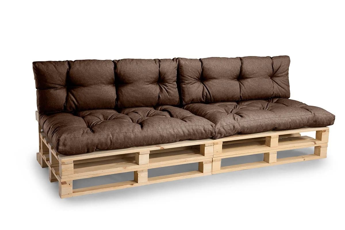 FAVRE Palettenkissen Rückenlehne Braun Polyester - Bild 3