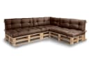 FAVRE Palettenkissen Rückenlehne Braun Polyester Bild 4