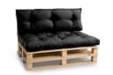FAVRE Palettenkissen Set Schwarz Sitzkissen mit Rückenlehne Bild 2