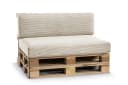 FAVRE Palettenkissen CosyRib Set Beige Sitzkissen 120x80 + Rückenlehne Bild 2