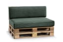 FAVRE Palettenkissen CosyRib Set Grün Sitzkissen Rückenlehne Bild 2