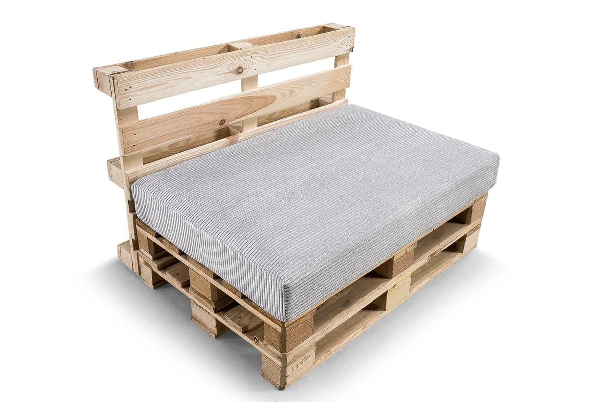 FAVRE Palettenkissen CosyRib Set Grün Sitzkissen Rückenlehne - Bild 3