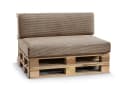 FAVRE Palettenkissen CosyRib Set Hellbraun Garten Bild 2