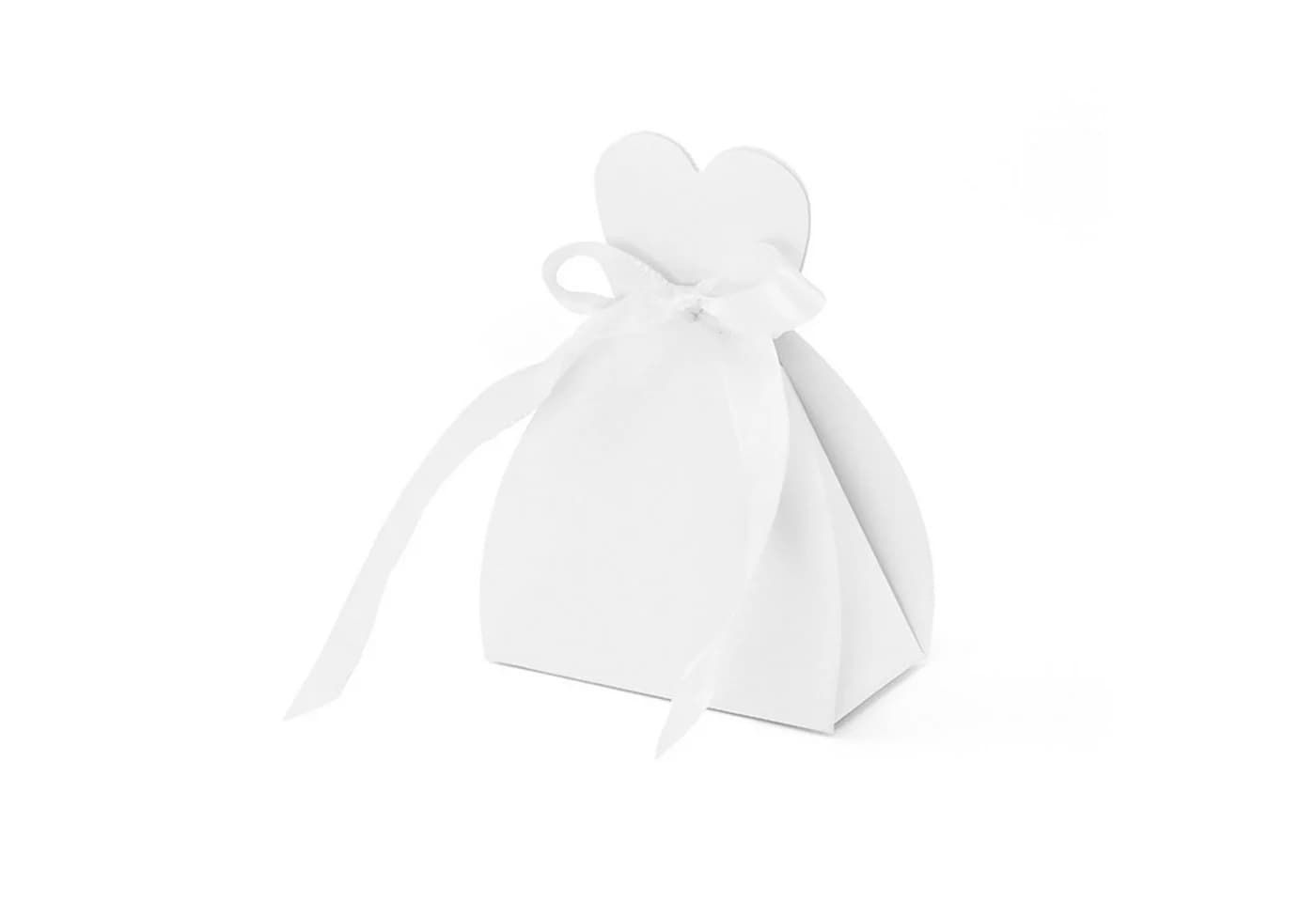 partydeco Geschenkbox Weiß 10 Stk für Hochzeitsgastgeschenke