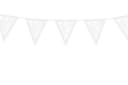 partydeco Papiergirlande Perlmutt Weiß Rosen-Ornament Wimpelkette Bild 2