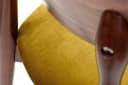 KONSIMO RABI Holzstuhl RABI Buche Massivholz Japandi Velours (2 St) Bild 4