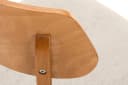 KONSIMO VINIS Holzstuhl Esszimmerstühle Skandinavisch Creme/Braun Velours Bild 4