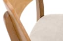 KONSIMO VINIS Holzstuhl Esszimmerstühle Skandinavisch Creme/Braun Velours Bild 5