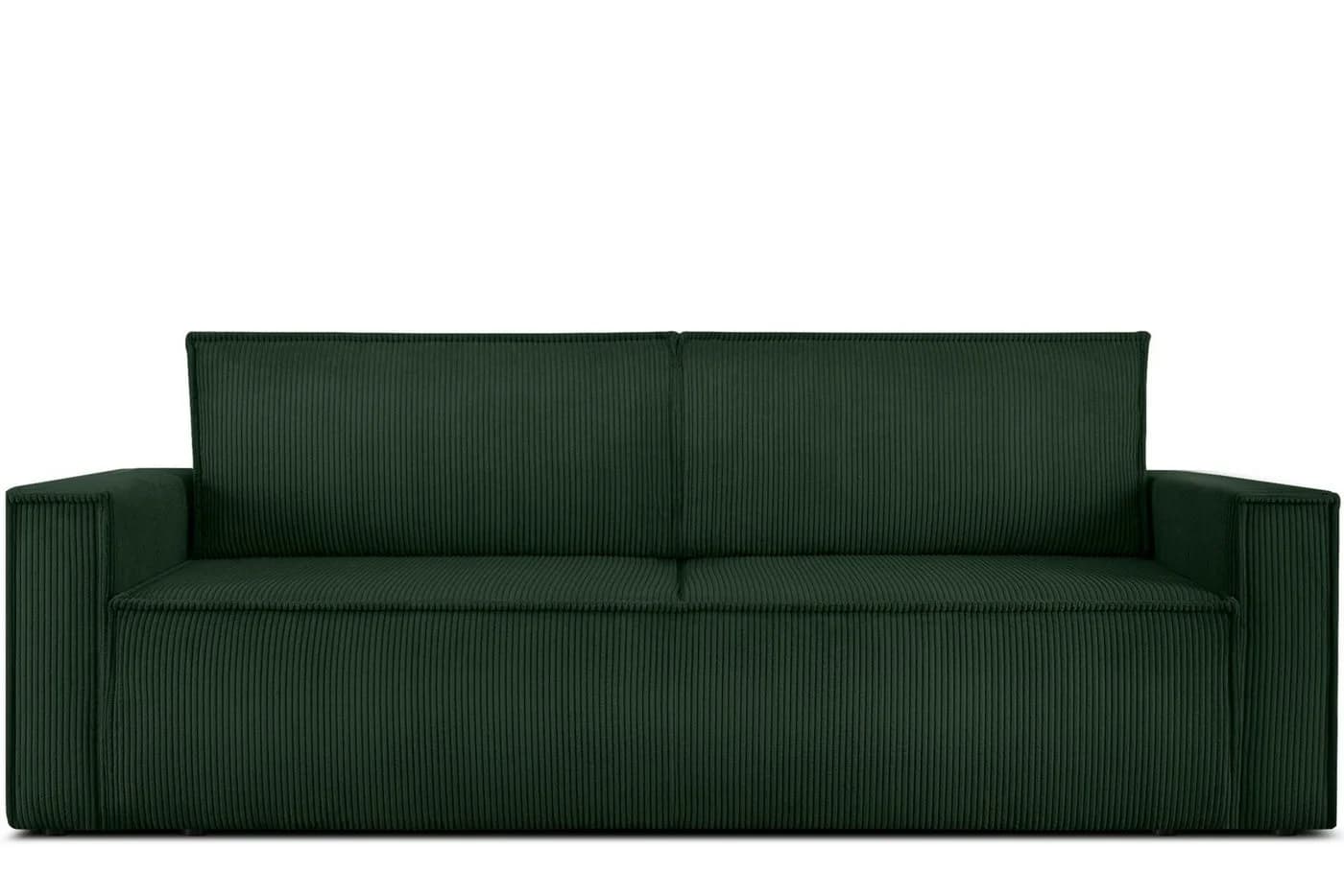 KONSIMO® 3-Sitzer NAPI Sofa mit Schlaffunktion & Bettkasten Dunkelgrün - Bild 3