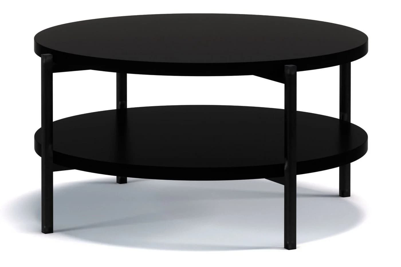 KONSIMO® Couchtisch GERIS Schwarz Modern Loft-Stil mit Ablagefach - Bild 2