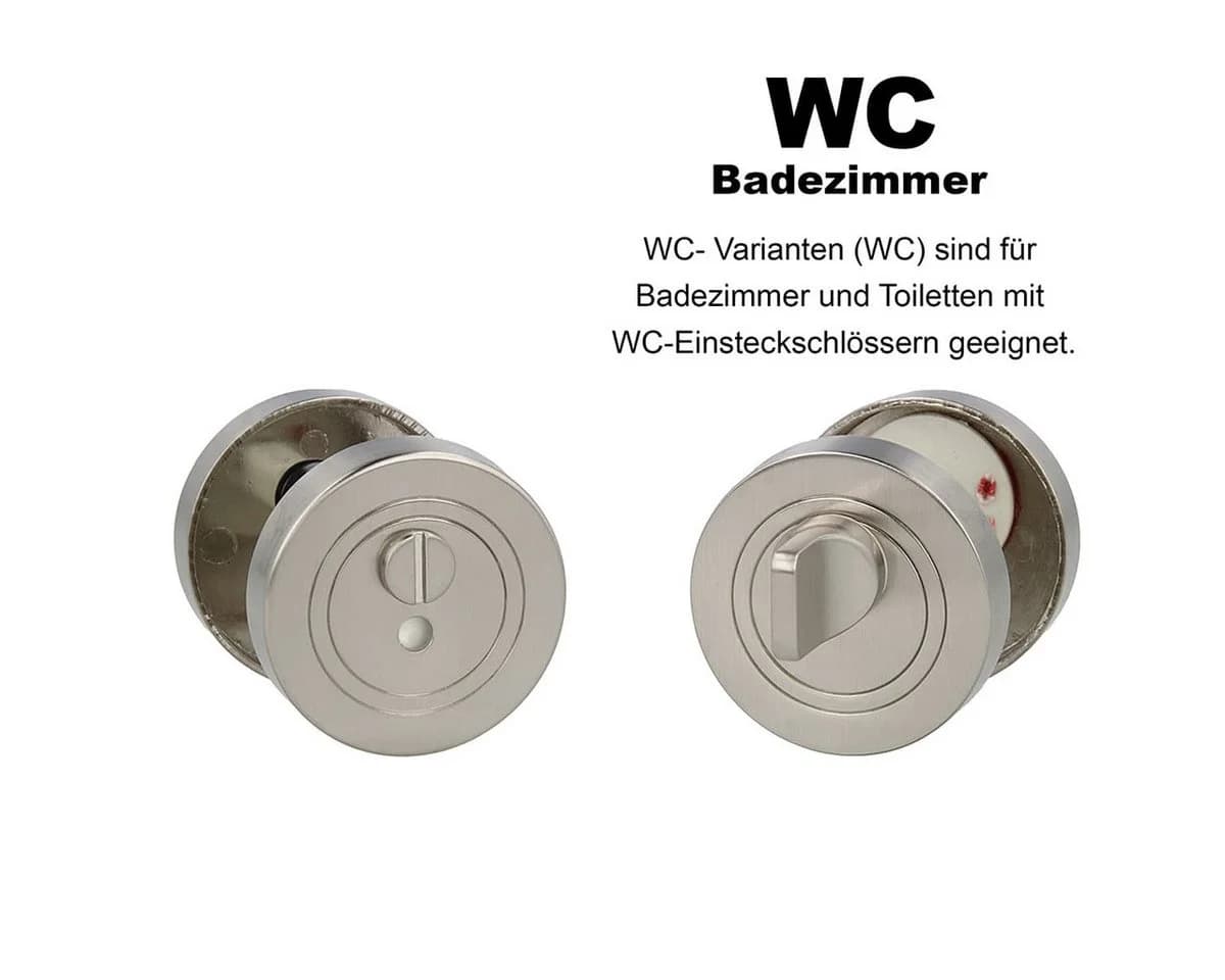 MS Beschläge WC Türrosetten-Paar Edelstahl-Optik mit Besetztanzeige - Bild 5
