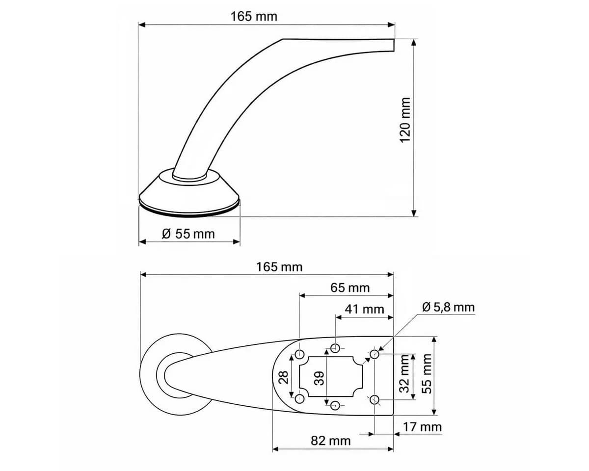 MS Beschläge Möbelfuß 120mm Chrom glänzend Metall - Bild 3
