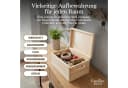 Creative Deco Holzkiste mit Deckel Beige 30x20x14 cm Bild 4
