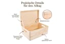 Creative Deco Holzkiste mit Deckel Beige 30x20x14 cm Bild 5