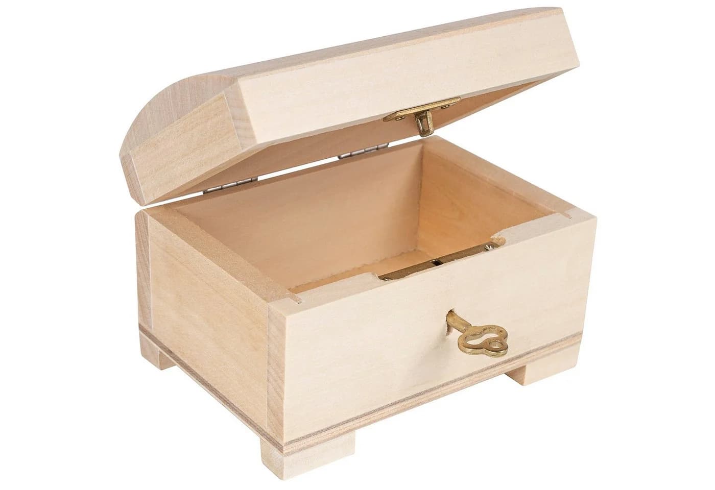 Creative Deco Holzkiste Schatztruhe mit Schloss und Deckel - Bild 2
