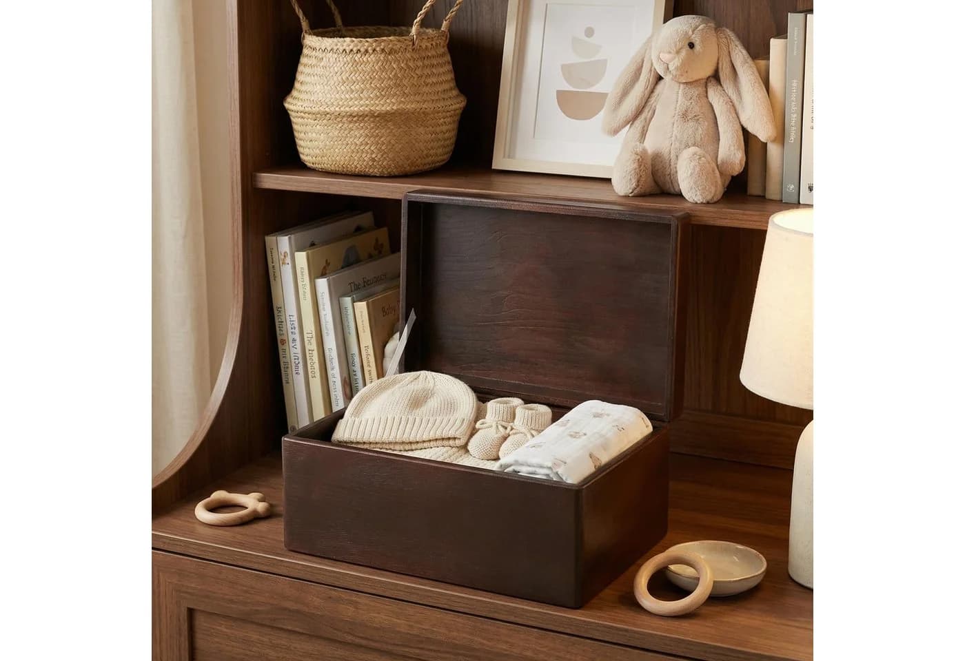 Creative Deco Holzkiste mit Deckel Groß Braun