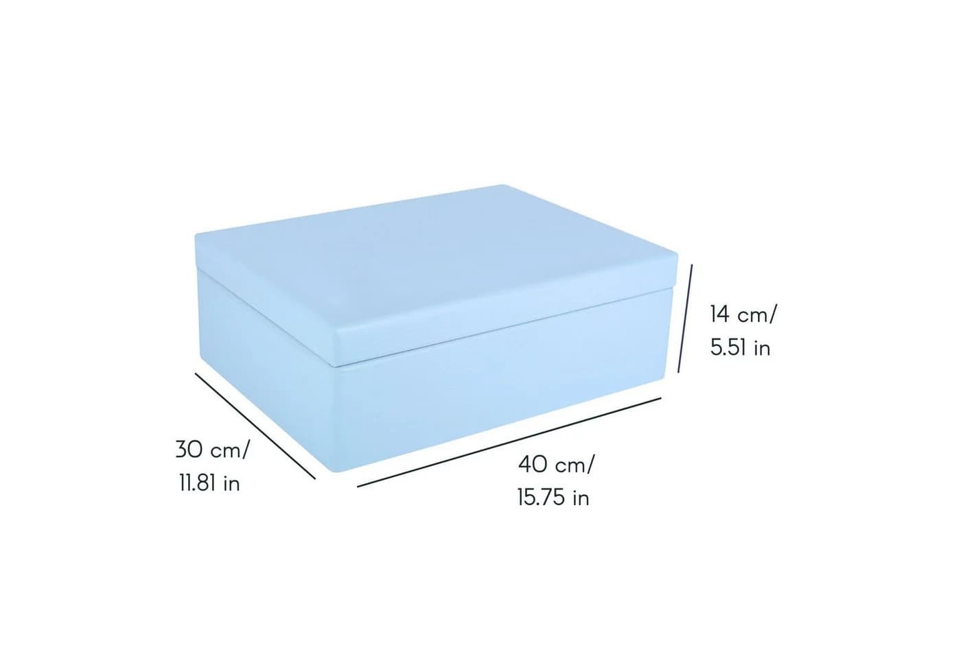 Creative Deco Holzkiste mit Deckel 40x30x14 cm Erinnerungsbox Baby - Bild 3
