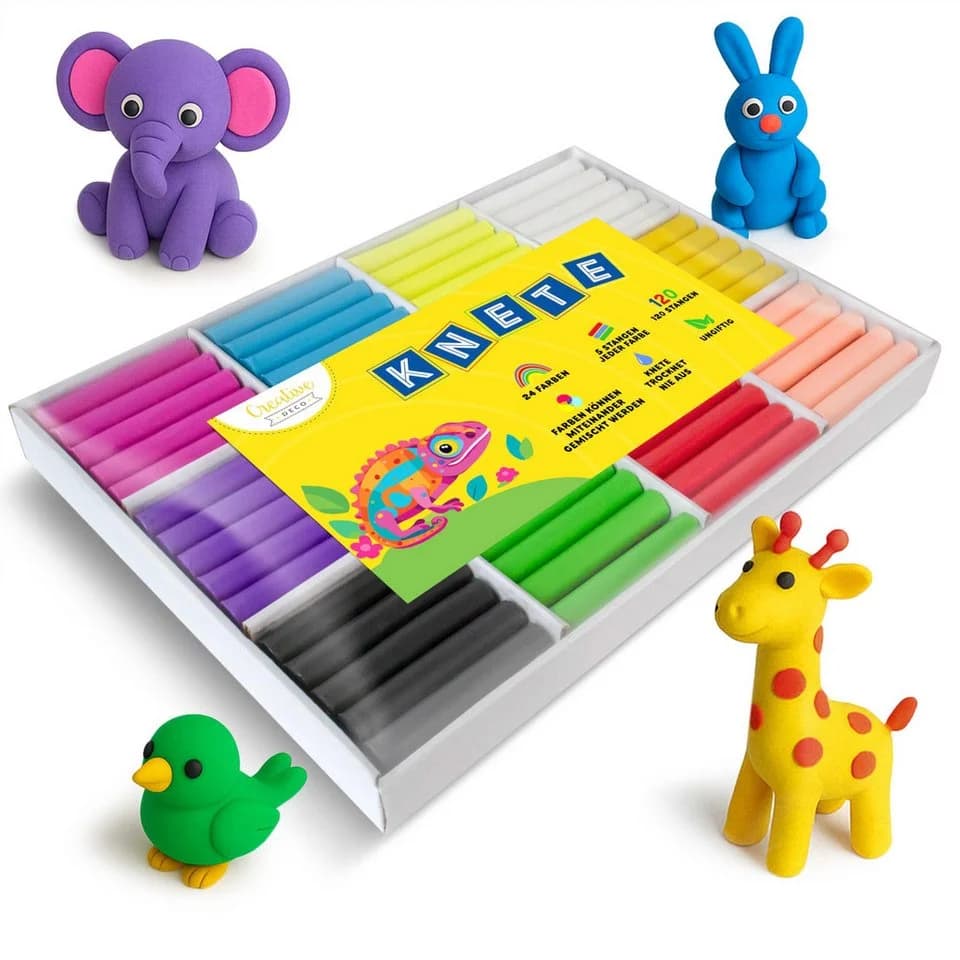 Creative Deco Knete Set 24 Farben 1600g Bunt - Bild 2