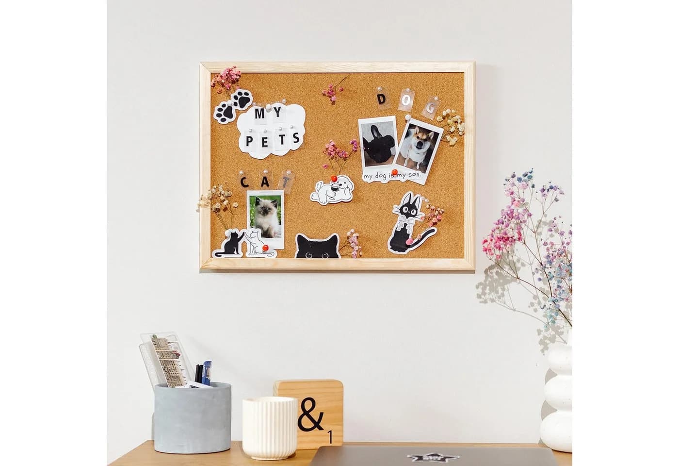 Creative Home Pinnwand Kork mit 5 Nadeln - Bild 4