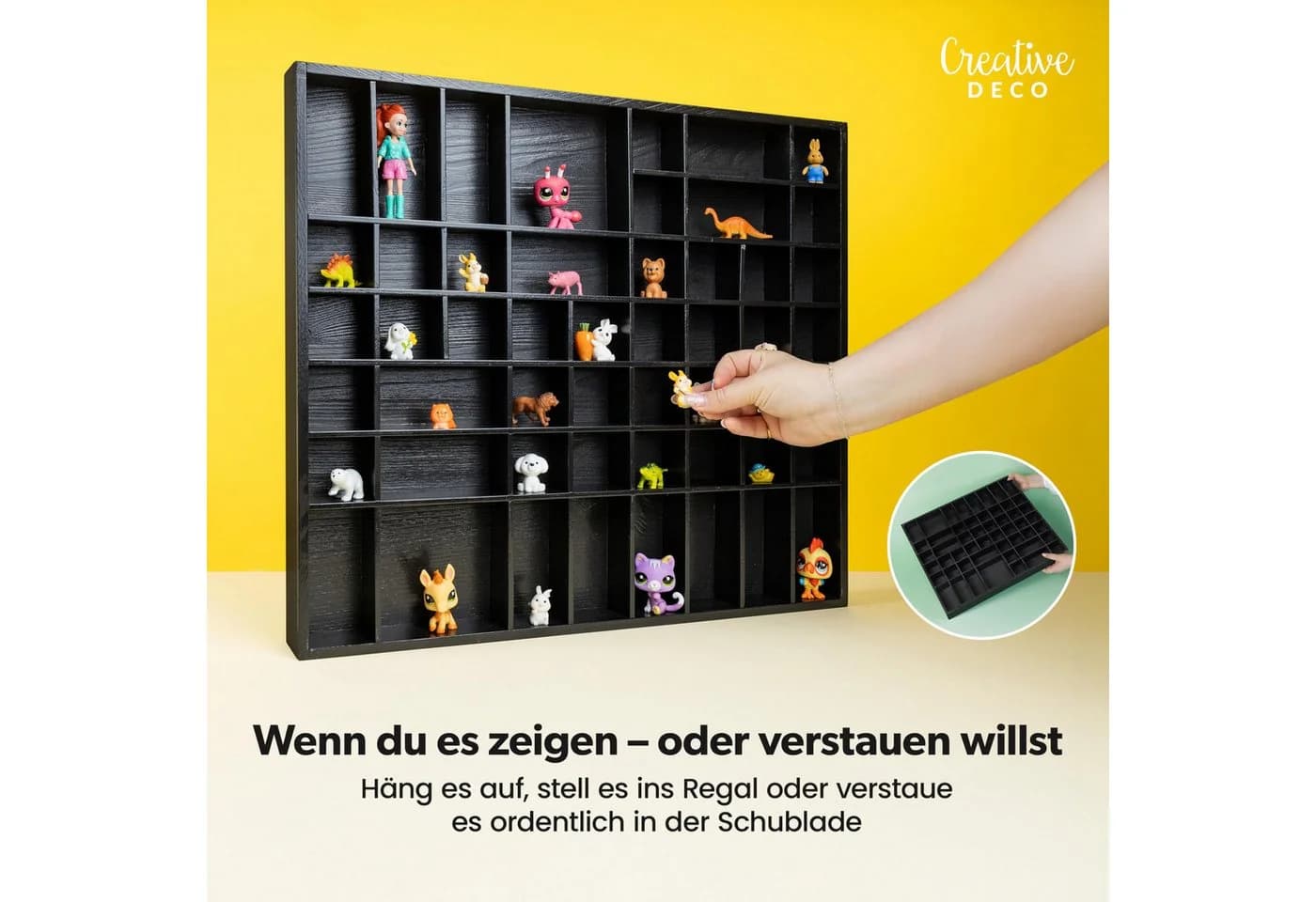 Creative Deco Schubladenbox Setzkasten Holz 51 Fächer - Bild 4