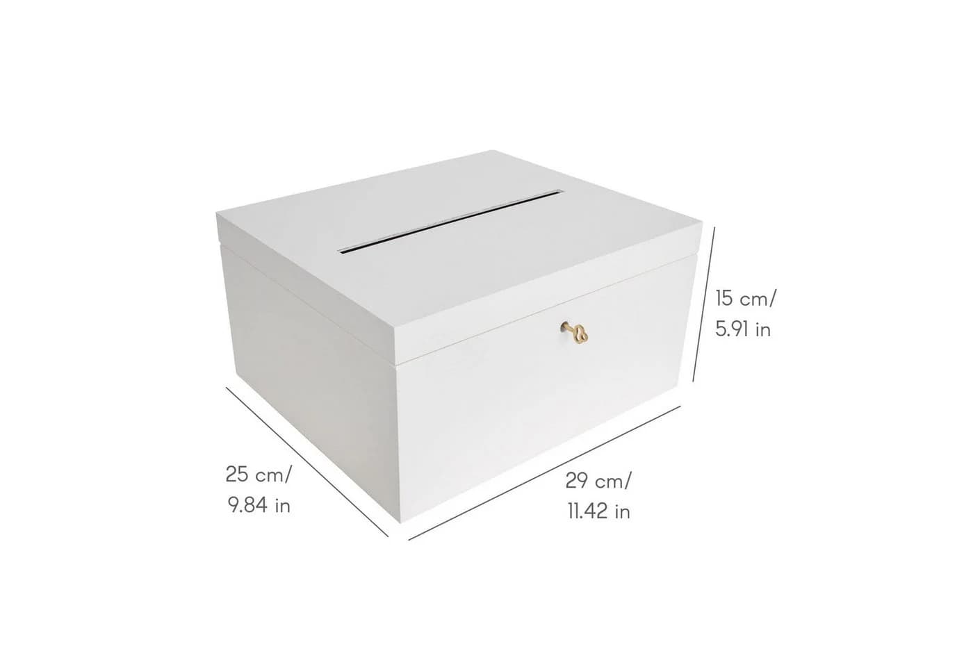 Creative Deco Dekokiste Holzkiste Kartenbox Hochzeit Weiß - Bild 3