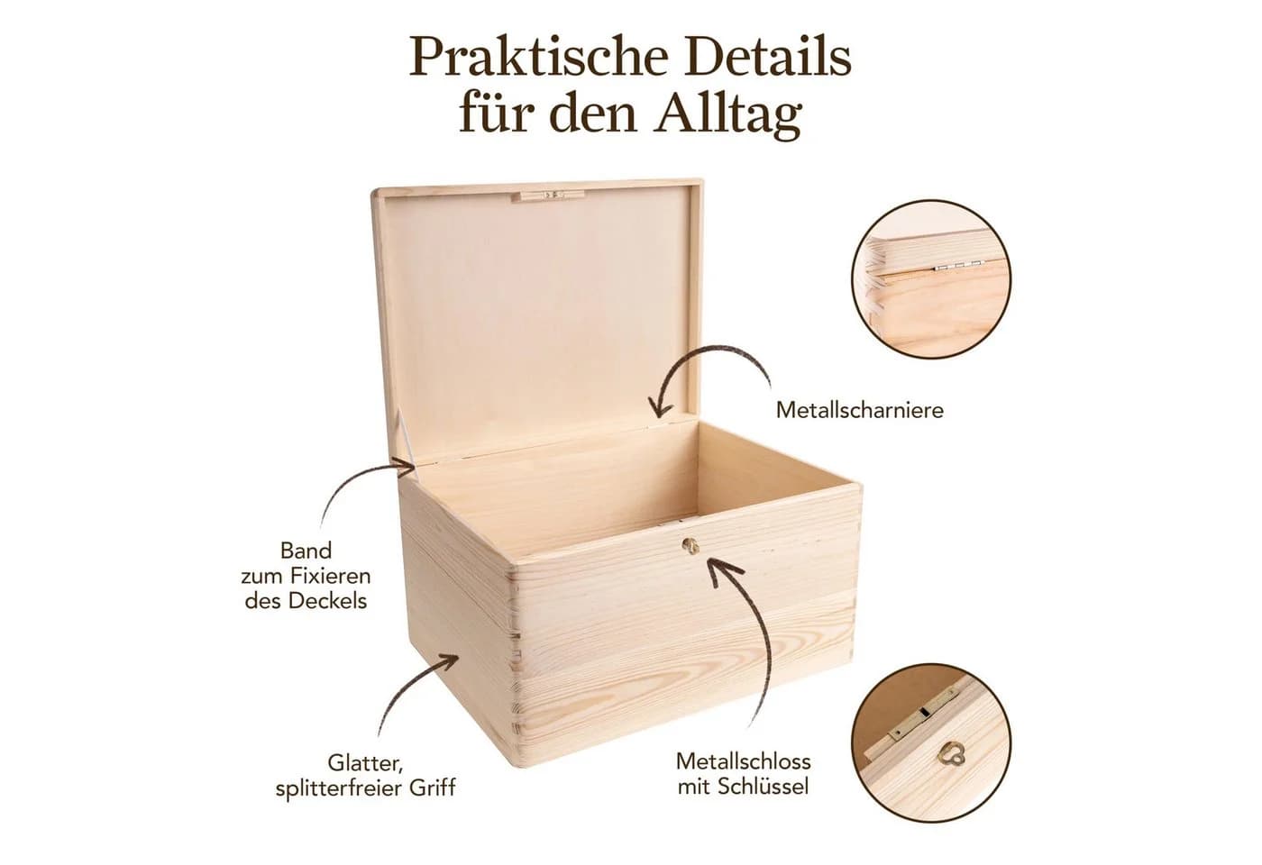 Creative Deco Aufbewahrungsbox mit Schloss - Bild 5