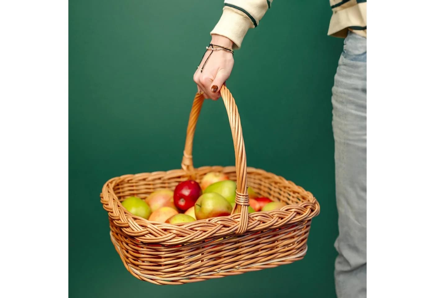 Creative Home Weidentablett mit Henkel - Korbtablett Natur - Bild 4
