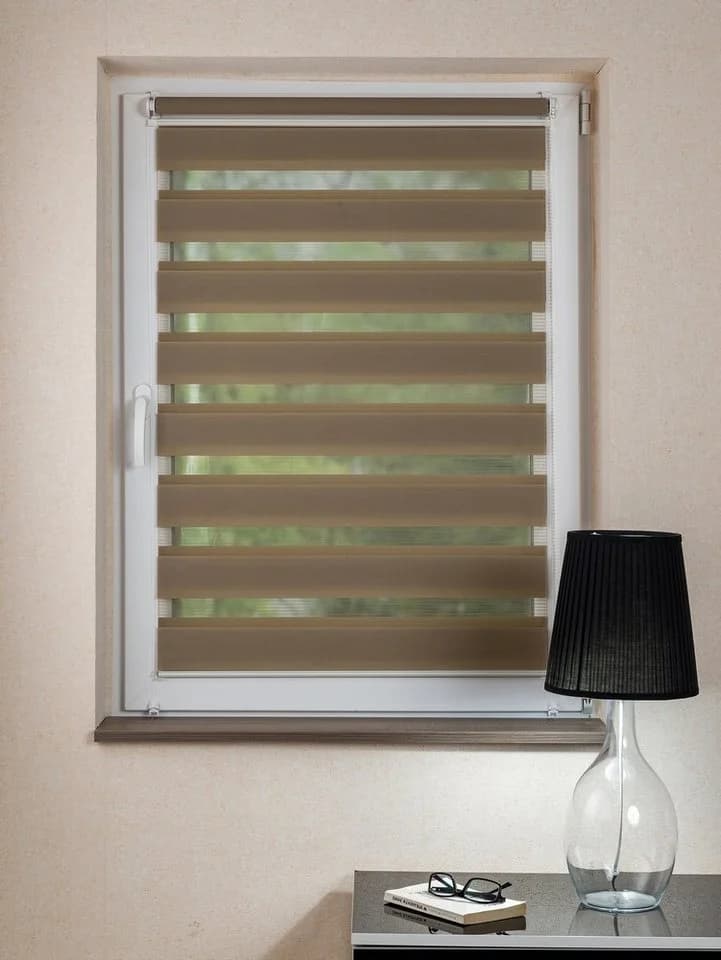 MDEKOR Doppelrollo Beige Stufenlos Verstellbar - Bild 2