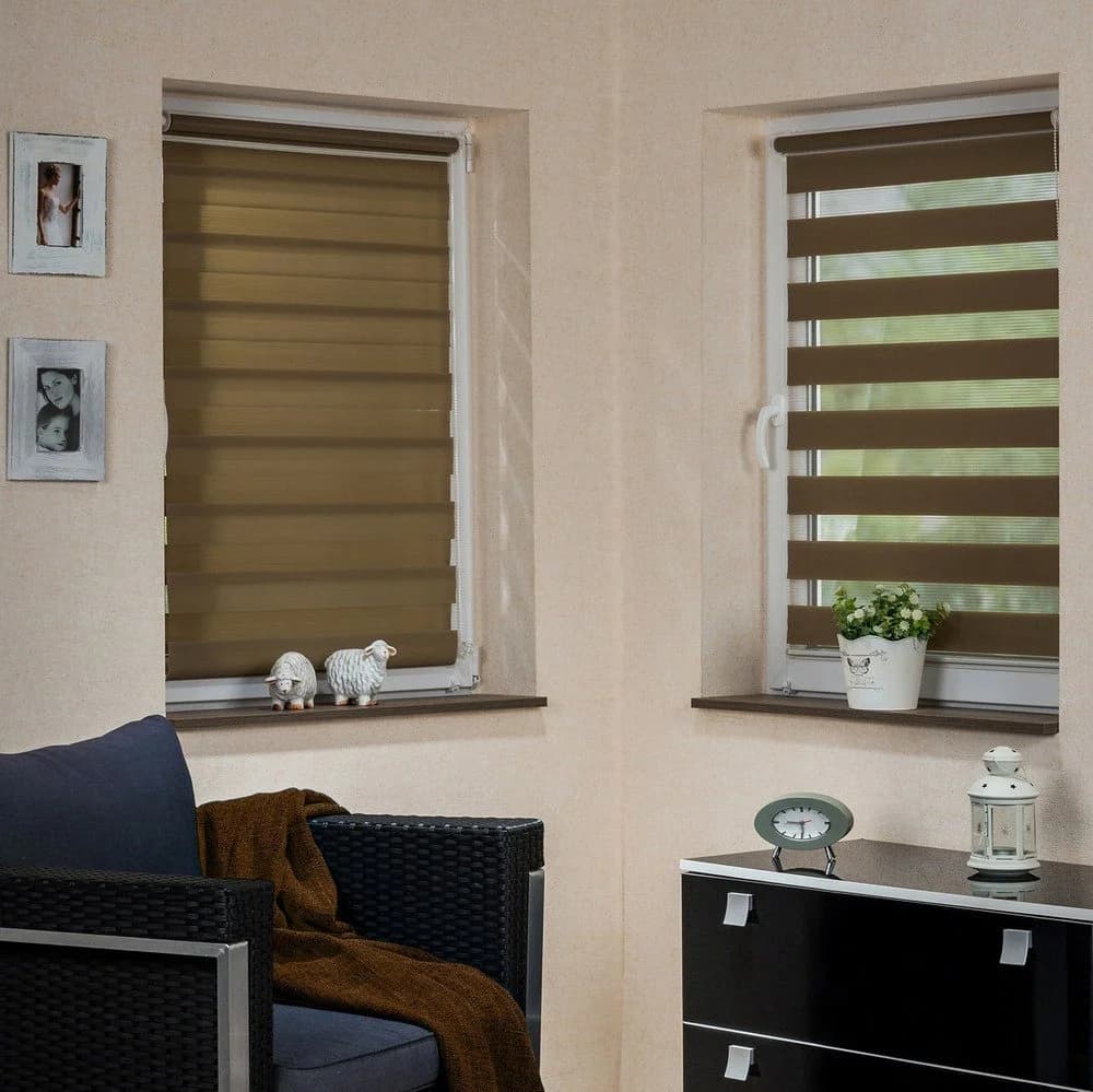 MDEKOR Doppelrollo Beige Stufenlos Verstellbar - Bild 4
