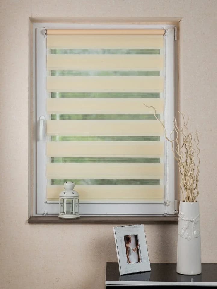 MDEKOR Doppelrollo Pflegeleicht Creme Stufenlos Verstellbar - Bild 5