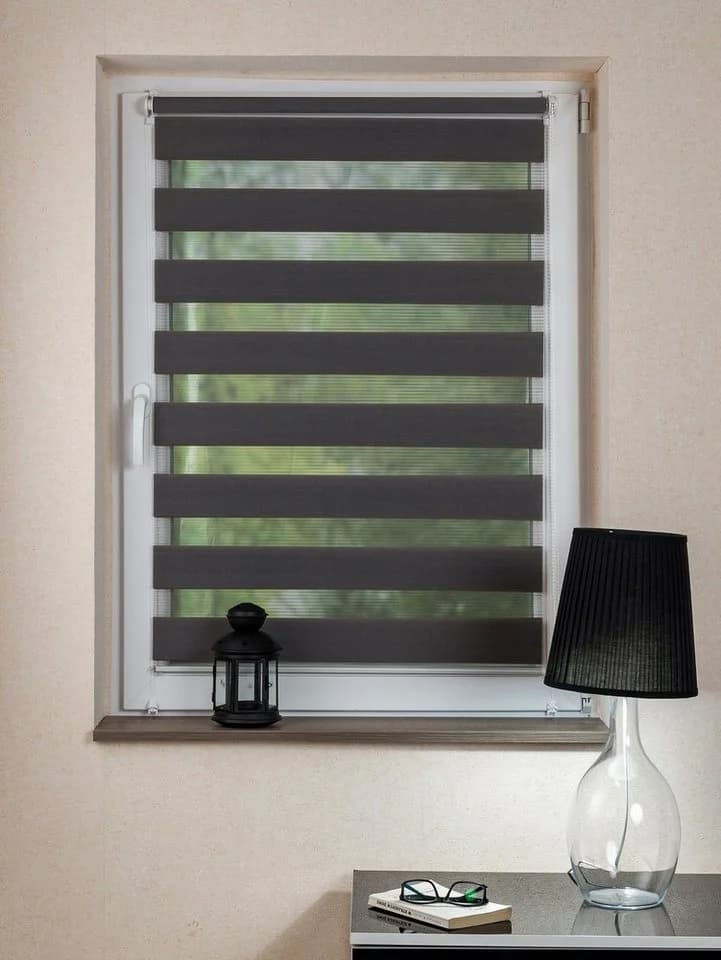 MDEKOR Doppelrollo Grau Stufenlos Verstellbar - Bild 2