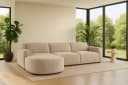 Kaiser Möbel Ecksofa Cursal Round Beige Modernes Modulares L-Sofa Bild 2