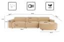 Kaiser Möbel Ecksofa Cursal Round Beige Modernes L-Sofa Bild 3