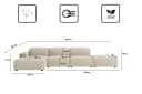 Kaiser Möbel Ecksofa Cursal Modulares L-Sofa Beige Bild 3