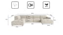 Kaiser Möbel Ecksofa Cursal V – Modulares Design, Beige, Stoff Bild 3
