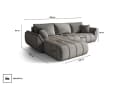 Kaiser Möbel Ecksofa TOKYO PREMIUM Velours Monolith Bild 3