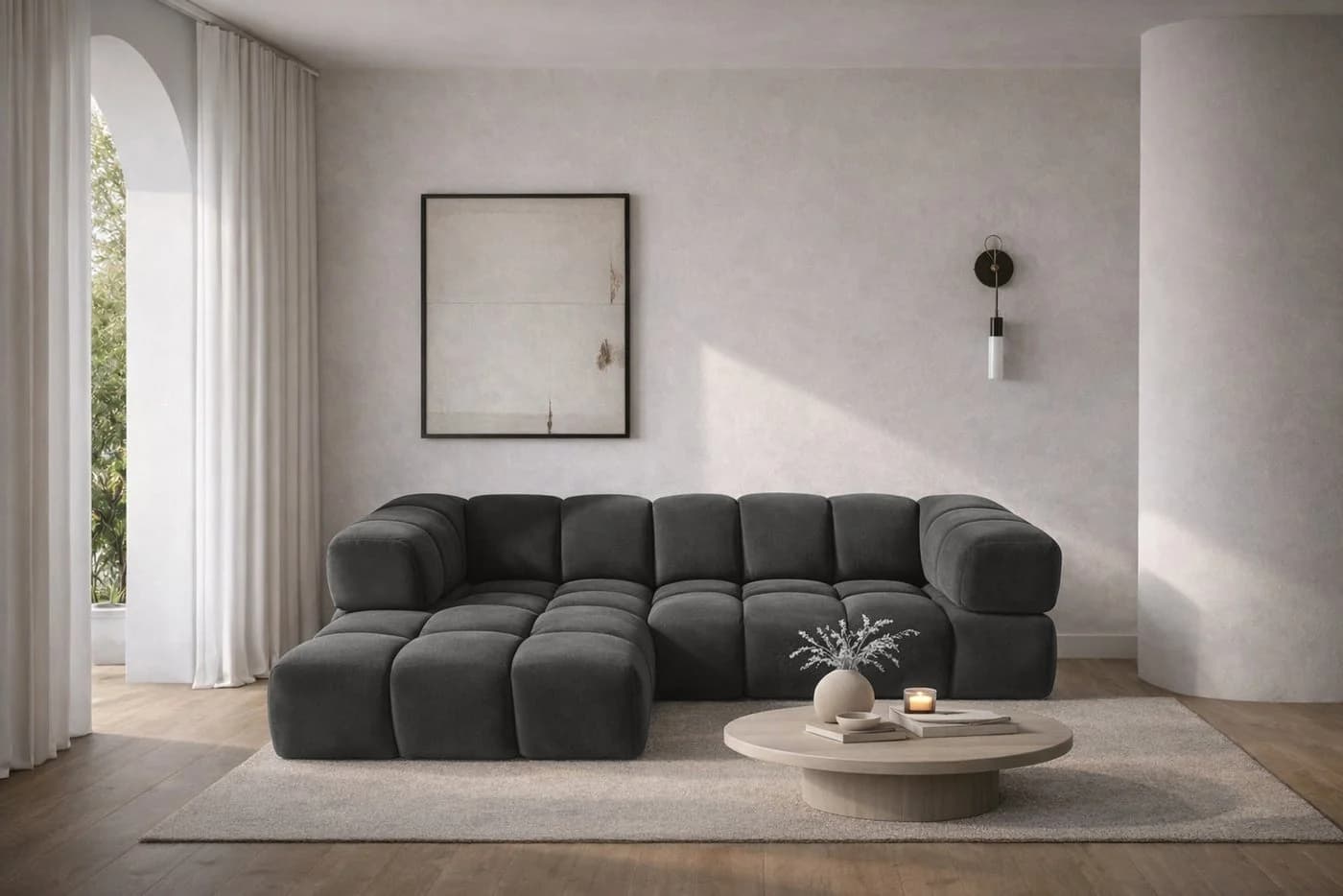Kaiser Möbel Ecksofa AVERRO Premium-Velours Bluvel - Bild 2