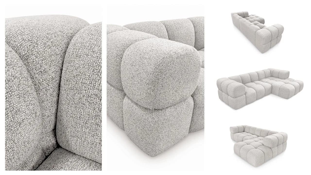 Kaiser Möbel Ecksofa AVERRO Premium-Velours Bluvel - Bild 4