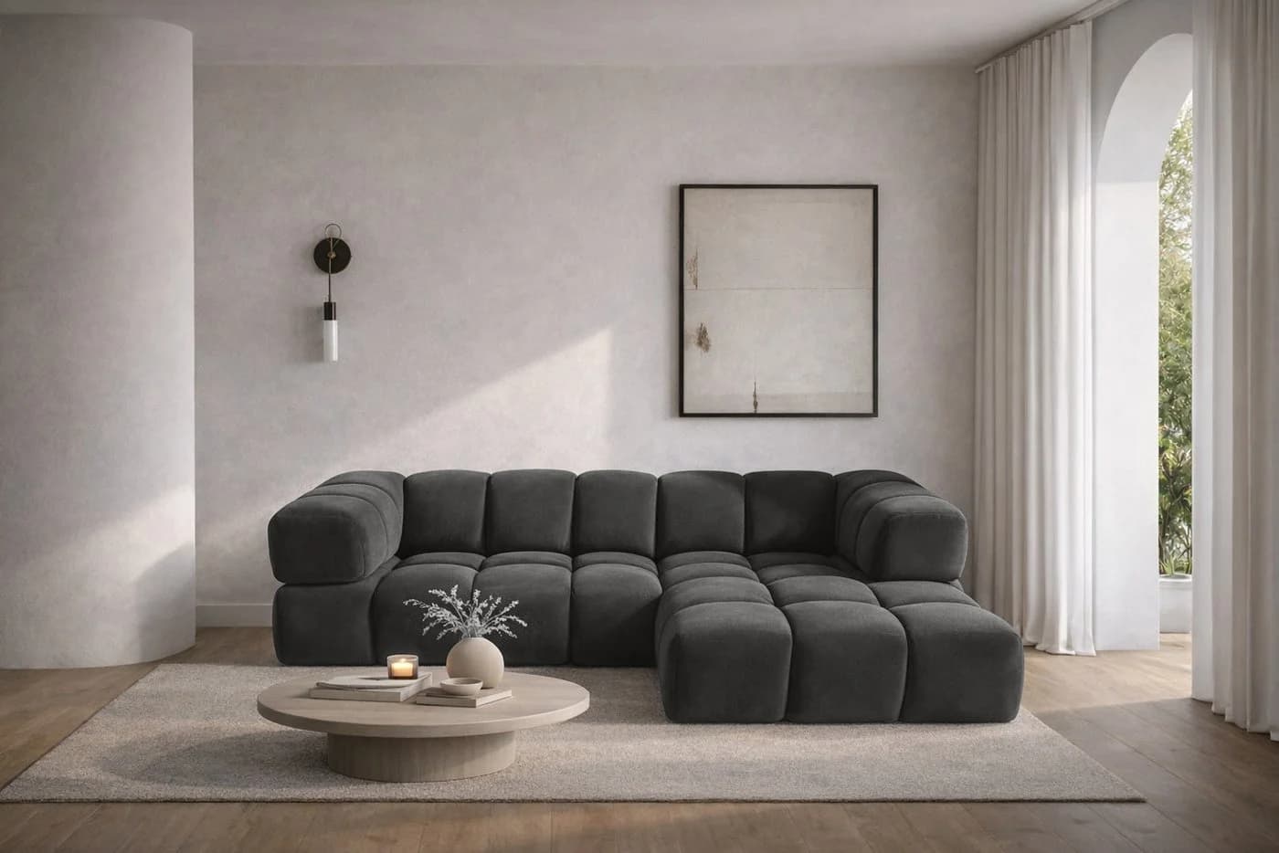 Kaiser Möbel Ecksofa AVERRO Premium-Velours Bluvel - Bild 2