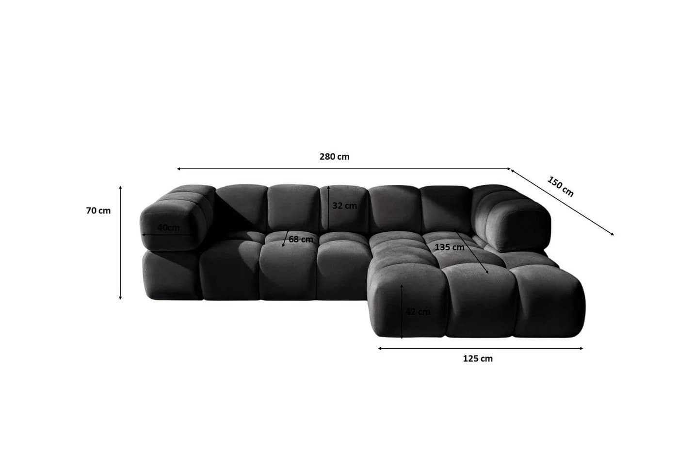 Kaiser Möbel Ecksofa AVERRO Premium-Velours Bluvel - Bild 3