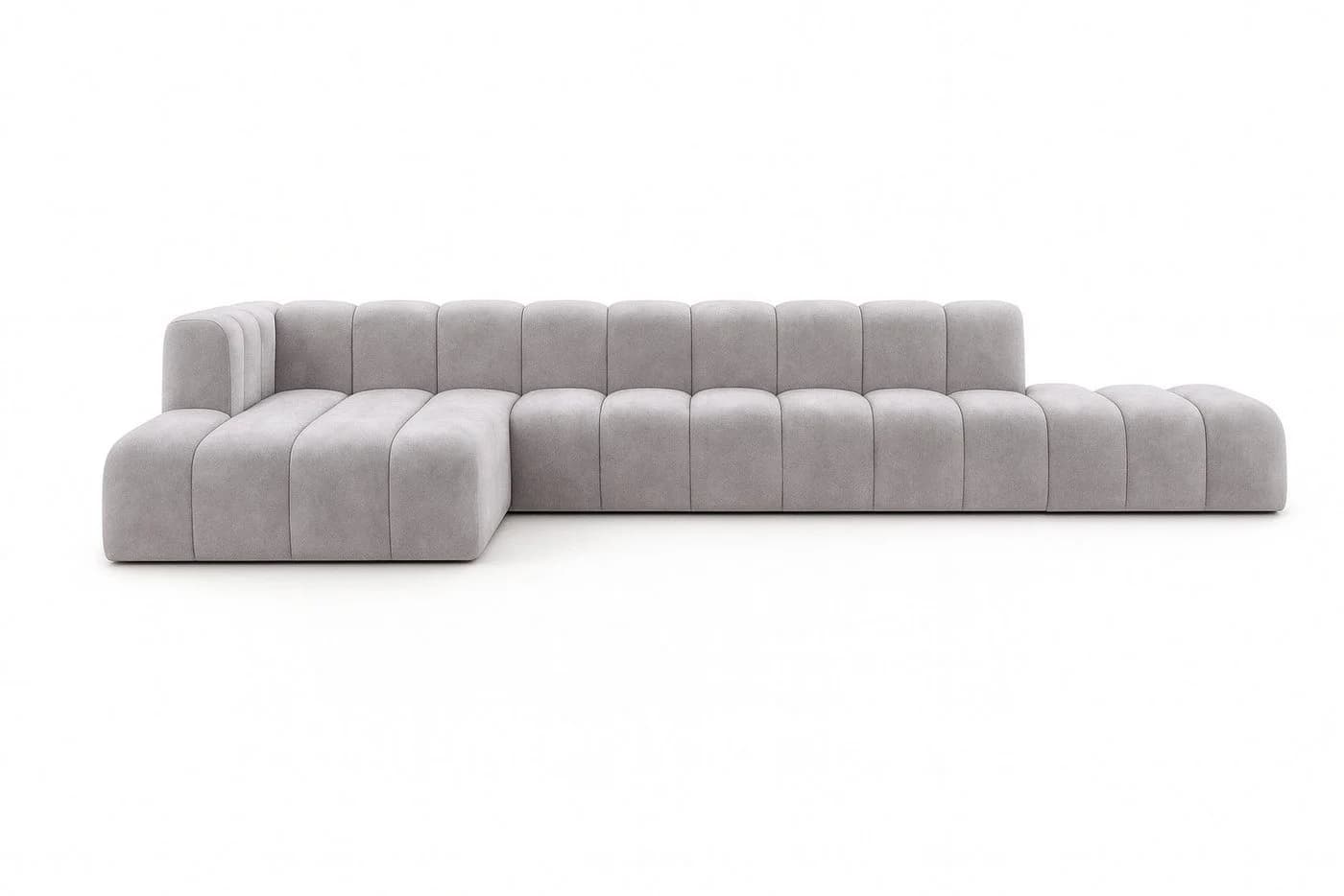 Kaiser Möbel Ecksofa GRAND L mit Hocker, Modulares L-Ecksofa, Premium-Velours Salvador - Bild 3
